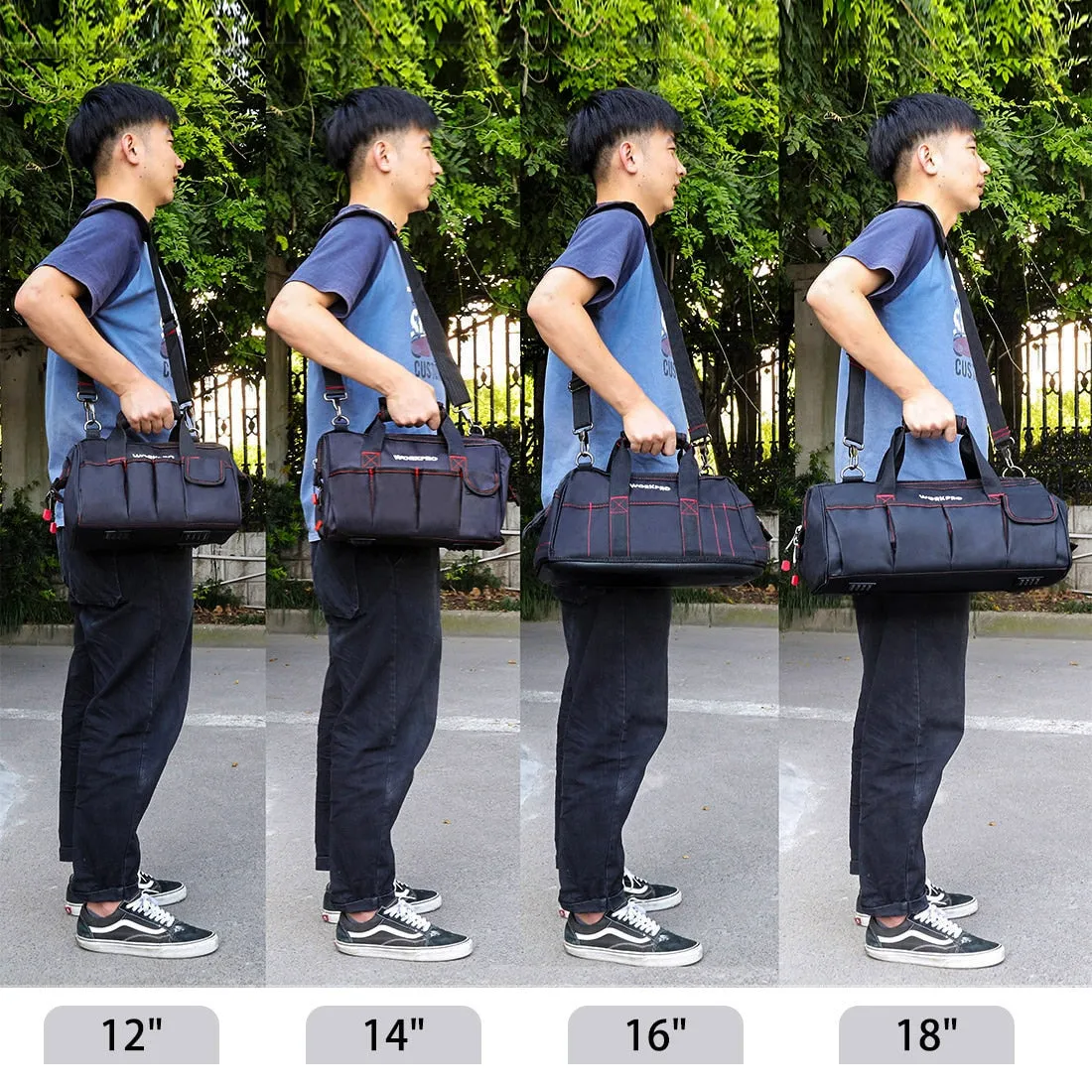 WORKPRO Waterproof Tool bag Travel Bags Men Crossbody Bag Tool Bags Large Capacity Free Shipping 4 size