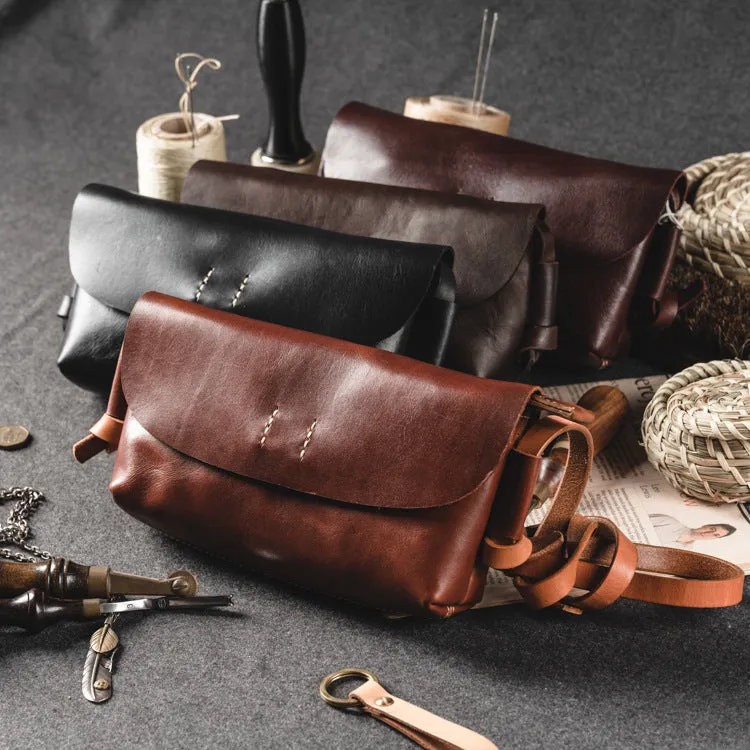 YAAGLE Women Handmade Tanned Leather Cross Body Bag Clutch YGWF18